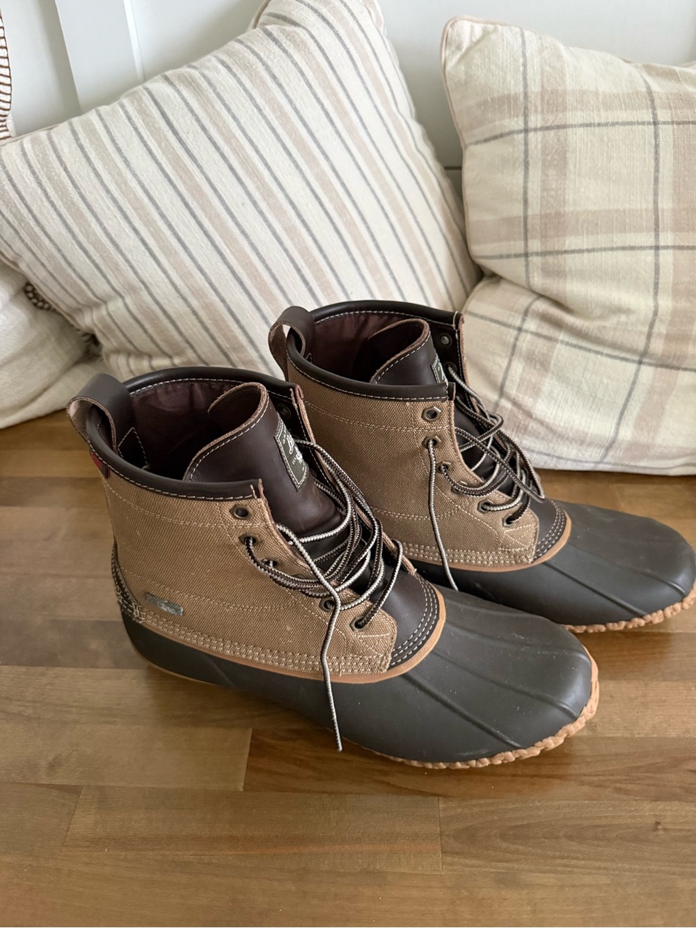 Bass Brown and Dark Brown Men's Lace-Up Rain & Snow Boots